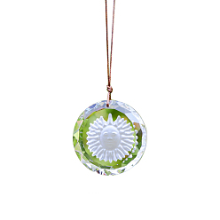 Прозрачный Солнцезащитные очки подвесные ловцы солнца, для украшения окон дома и сада, прозрачные, Кулон : 45x45 мм