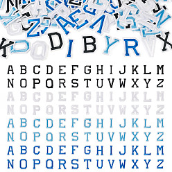 (52) Непрозрачная лаванда 104шт. 4 стили полиэстер/ткань нить тканевая нашивка, аксессуары для костюма, Письмо ~ Z, разноцветные, 47.5~51.5x15~40x1.5 мм, 26 шт / стиль, 1 стиль / мешок