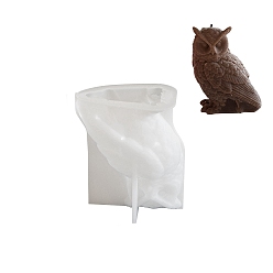 Белый Силиконовые формы для сов своими руками, для изготовления подсвечников, для уф-смолы, изготовление форм из эпоксидной смолы, белые, 81x63x50 мм, внутренний диаметр: 55x29 мм