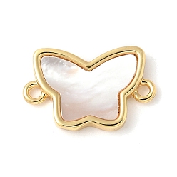 Бабочка Подвески-соединители из натуральной белой латуни, реальный 18 k позолоченный, долговечный, без свинца и без кадмия, стойки покрытие, бабочка, 10.5x16.5x2 мм, отверстие : 1.4 мм