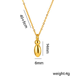 Letter I 304 массивные ожерелья с инициалами из нержавеющей стали, реальный 18 k позолоченный, Буква "i", 15.75 дюйм (40 см)