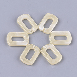 Wheat Acrylic Linking Rings, Quick Link Connectors, For Jewelry Chains Making, Imitation Gemstone Style, Oval, Wheat, 30.5x20x5mm, Hole: 17.5x8mm, about: 220pcs/500g