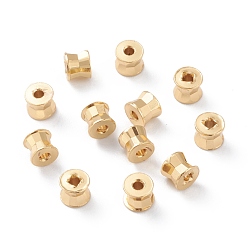 Real 18K Gold Plated Brass Beads, Long-Lasting Plated, Column, Real 18K Gold Plated, 4x5mm, Hole: 1.6mm