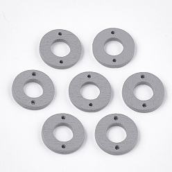 Светло-серый Окрашенные тополя дерева ссылки, пончик, светло-серый, 18x2.5 мм, отверстие : 1.6 мм