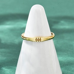 Золотой 304 кольца плоские из нержавеющей стали, с номером 444, золотые, 3 мм, размер США 7 3/4 (17.9 мм)