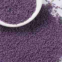 (RR2264) Fancy Lined Lavender MIYUKI Round Rocailles Beads, Japanese Seed Beads, (RR2264) Fancy Lined Lavender, 15/0, 1.5mm, Hole: 0.7mm, about 5555pcs/bottle, 10g/bottle