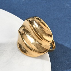 Золотой 304 открытые кольца манжеты из нержавеющей стали, круглые, эффектные кольца, ионное покрытие (ip), золотые, внутренний диаметр: 17 мм