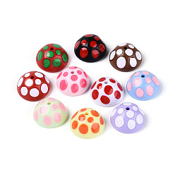 (52) Непрозрачная лаванда Непрозрачные акриловые эмалированные бусины, шляпка гриба, разноцветные, 24.5x13.5 мм, отверстие : 2.5 мм