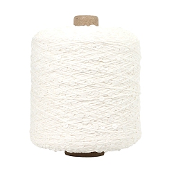 Белый Пряжа из полиэстера с пайетками, для вязания крючком принадлежности, белые, 3~6 мм