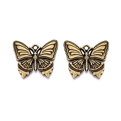 Античная Бронза Сплавочные подвески тибетского стиля, бабочка, без кадмия и без свинца, античная бронза, 29.5x33x3.5 мм, отверстие : 2.5 мм