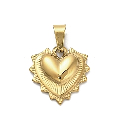 Золотой 304 подвески из нержавеющей стали, шарма сердца, ионное покрытие (ip), золотые, 18.5x18x3 мм, отверстие : 7x3.5 мм