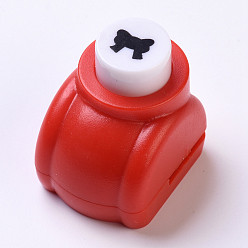 Случайный Цвет Пластиковые наборы для пунша для скрапбукинга и бумажных промыслов, бумажные формочек, бантом, случайный один цвет или случайный смешанный цвет, 33x26x32 мм