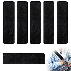 Black Flocked Cloth Car Safety Belt Cover, Rectangle, Black, 250x70x10mm