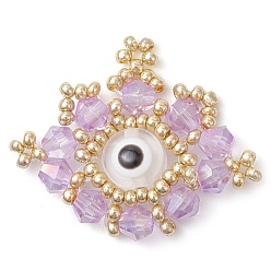 чертополох Бисер бисерные подвески, глаза подвески, чертополох, 23x30x5 мм, отверстие : 1.2 мм