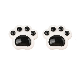 Paw Print Непрозрачные кабошоны из смолы, разноцветные, отпечаток лапы, 17.5x20.5x7 мм