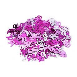Mixed Color 70 Confetti, 70th Birthday Decorations, for Birthday Table Decor Party Favors, Mixed Color, 10.2x11.4x0.3mm, about 1200pcs/bag