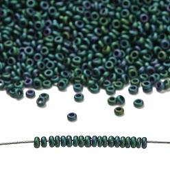 (706) Matte Color Iris Teal Toho 6/0 полукруглые бусины, японский бисер, (706) матовый цвет ирис бирюзовый, 4x1.9 мм, отверстие : 1.5 мм, Около 1500 шт / 50 г