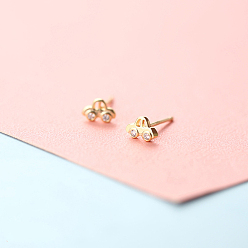 Автомобиль Серьги-гвоздики из латунного микро-паве, золотые, автомобиль, 6 мм