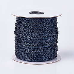 Dunkelblau Metallkord, geflochtene Schnur aus Harz und Polyester, dunkelblau, 4 mm, etwa 50yards / Rolle (45.72 m / Rolle)