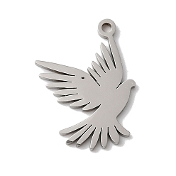Нержавеющая Сталь Цвет Не тускнеет 5шт 201 подвески из нержавеющей стали, лазерная резка, очарование птицы, цвет нержавеющей стали, 17x13x1 мм, отверстие : 1.2 мм