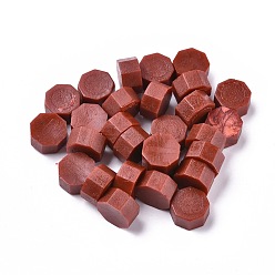 Dark Red Sealing Wax Particles, for Retro Seal Stamp, Octagon, Dark Red, 9mm, about 1500pcs/500g
