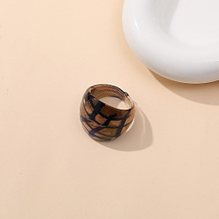 Черный Стеклянные кольца для пальцев в стиле дуньхуан, внутренний диаметр: 18 мм