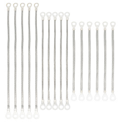 Платина 15шт. 3 размер плоский медный плетеный автомобильный заземляющий провод с наконечниками, платина, 203~305x13x2 мм, 5шт / размер