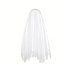 Белый 1Свадебные вуали из полиэстера, белые, 1500x1320x5 мм