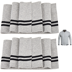 Светло-серый Полиэстеровая эластичная резинка для манжет, отделка воротника выреза горловины пояса, светло-серый, 950x140x1.5 мм