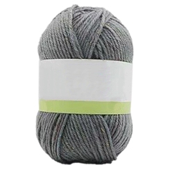 Grau Acrylfasern und Polyestergarn, mit goldenem Seidenfaden, zum Weben, Stricken & Häkeln, Grau, 2~2.5 mm