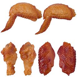 Sandy Brown 6Pcs 3 Styles Artificial Plastic Model, Imitation Food, for Display Decorations, Sandy Brown, 79~95x40~89x19.5~41mm, 2pcs/style