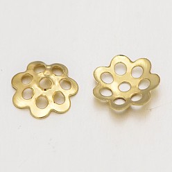 Golden Golden Tone Iron Bead Cap & Cone, Golden, 6x1mm, Hole: 1mm