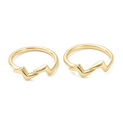 Echt 18 k vergoldet Fingerringe aus Messing, Blitz, echt 18 k vergoldet, uns Größe 6, Innendurchmesser: 17 mm