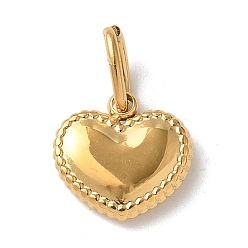 Настоящее золото 14K 304 прелести нержавеющей стали, с целью перехода в кольце, ионное покрытие (ip), сердце прелести, реальный 14 k позолоченный, 10.5x11x2.5 мм, отверстие : 5x2.5 мм