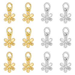 (52) Непрозрачная лаванда 12 шт. 2 цвета латунные подвески, , с целью перехода в кольце, разноцветные, 8.5x6.5x2 мм, отверстие : 3 мм, 6 шт / цвет