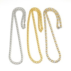 (52) Непрозрачная лаванда 304 ожерелья из цельной цепи из нержавеющей стали / крученые цепи, с карабин-лобстерами , разноцветные, 20.86 дюйм ~ 22 дюйм (53~58.9 см), 6 мм