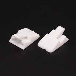 Белый Держатель пластикового кольца, подставка для колец, прямоугольные, белые, 24x16.5x10 мм