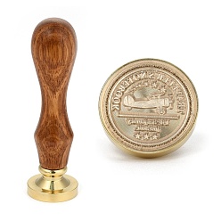 Airplane Латунь ретро воск печать штамп, с деревянной ручкой для изготовления открыток своими руками, образец самолета, 90x25.5 мм