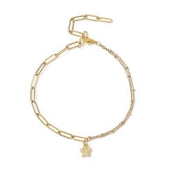 Золотой Подвеска-бабочка из сплава 304 браслеты на ногу из нержавеющей стали в виде скрепки и цепочки-сателлита для женщин, золотые, 11-5/8 дюйм (294 мм)