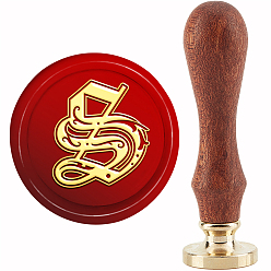 Letter Латунная восковая печать штамп с ручкой, для diy scrapbooking, Шаблон письма, 89x30 мм