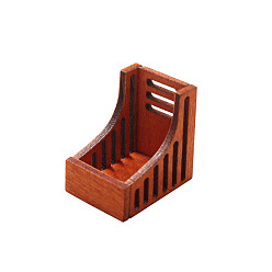 Шоколадный Миниатюрные украшения из дерева, аксессуары для домашнего кукольного домика с микро-ландшафтом, притворяясь опорными украшениями, книжная полка, цвет шоколада, 30x22x30 мм