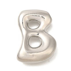 Letter B Стойки обшивки латунные подвески, без кадмия и без свинца, подвески с буквой az~z, В письме, 24x18x7 мм, отверстие : 2.5x3 мм