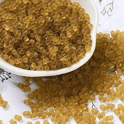 Темно-Золотистый Бисер из стекла , прозрачные цвета, матовые, арахис, темные золотарник, 4~4.5x2~2.5x2~2.5 мм, отверстие : 0.8~0.9 мм, Около 10000 шт / фунт