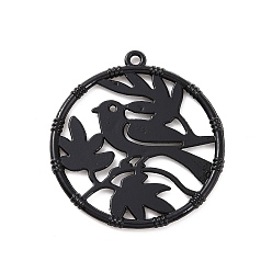 Плоский Круглый Подвески из сплава , электрофорез черный, плоско-круглые, 34.5x31.5x1.5 мм, отверстие : 1.5 мм