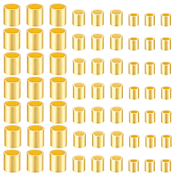 Золотой 80 шт. 3 стили 925 бусины из стерлингового серебра, колонка, золотые, 1.2~2x1.2~2 мм, отверстие : 0.7~1.6 мм