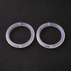 Clear Transparent Acrylic Bead Frames, Glitter Powder, Ring, Clear, 40.5x5.5mm, Hole: 3mm, about 182pcs/500g