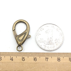 Teardrop Тибетском стиле сплава омаров коготь застежками, античная бронза, слеза, 31x17 мм