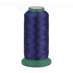 Dark Blue Polyester Sewing Threads, Temperature Heat Resistant Threads, DIY Leather Sewing Craft, Bookbinding, Shoe Repairing, Dark Blue, 0.3mm, 1800m/roll