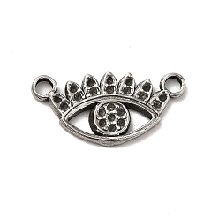 Stainless Steel Color Non-Tarnish 304 Stainless Steel Pendant Rhinestone Settings, Evil Eye, Stainless Steel Color, Fit for 1mm Rhinestone, 12x23.5x2mm, Hole: 2.2mm