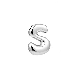 Letter S Латунные подвески, подвески с буквой az~z, Письмо с, 22x18 мм